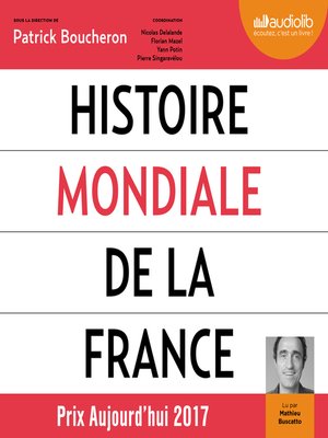 cover image of Histoire mondiale de la France